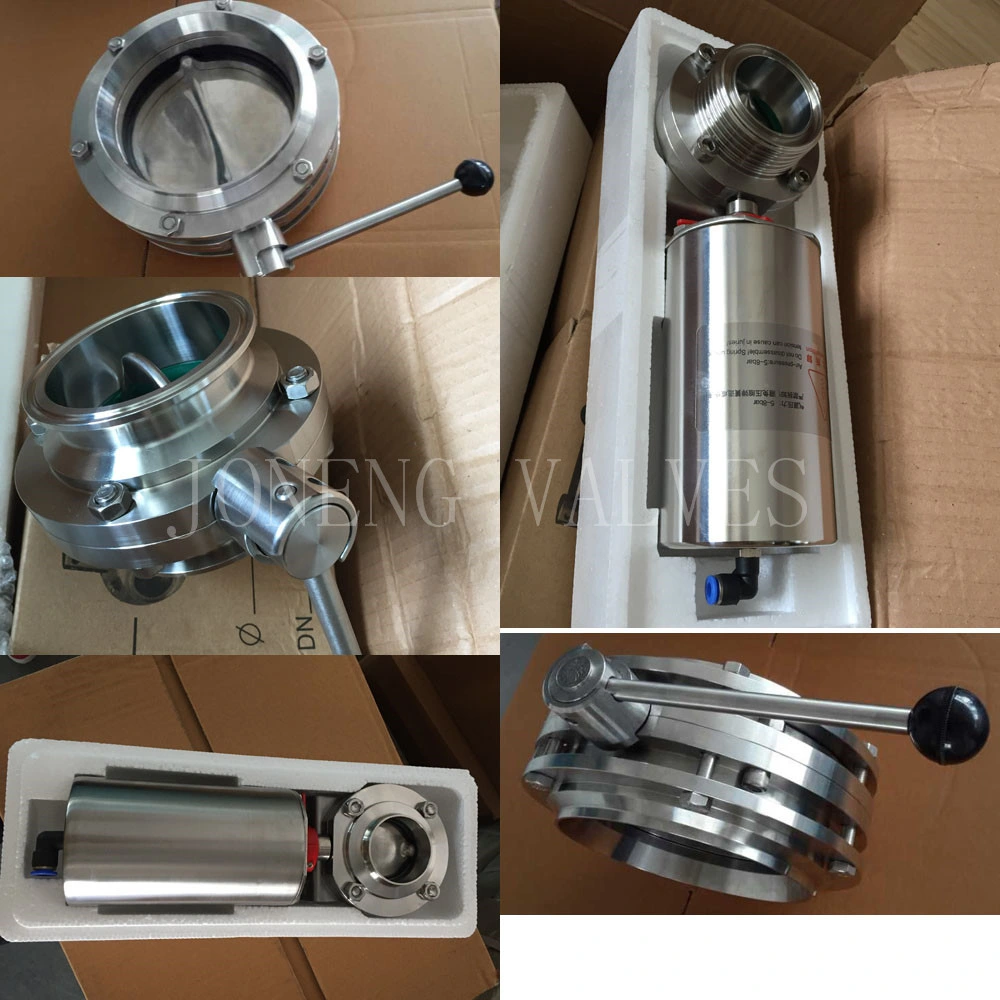 Stainless Steel Hygienic Grade Manual Welded 3-Piece Butterfly Valve (JN-BV1007)