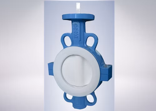 ANSI API CF8 Di Ci EPDM PTFE Acide fort Levier en fonte ductile Opreated Wafer Lug Vanne papillon Chine Fournisseurs
