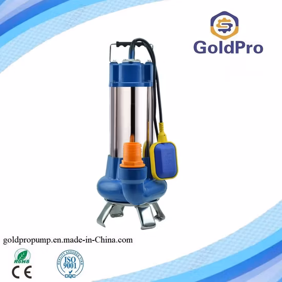 Pompe à eau centrifuge électrique à puits profonds pour eaux usées submersibles à haute pression AC en acier inoxydable pour le traitement des eaux usées et la série WQD-S de la communauté résidentielle